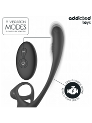 ADDICTED TOYS PLUG ANAL VIBRACION Y WAVING 360º Y ESTIMULADOR TESTICULOS